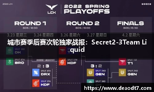 城市赛季后赛次轮独家战报：Secret2-3Team Liquid